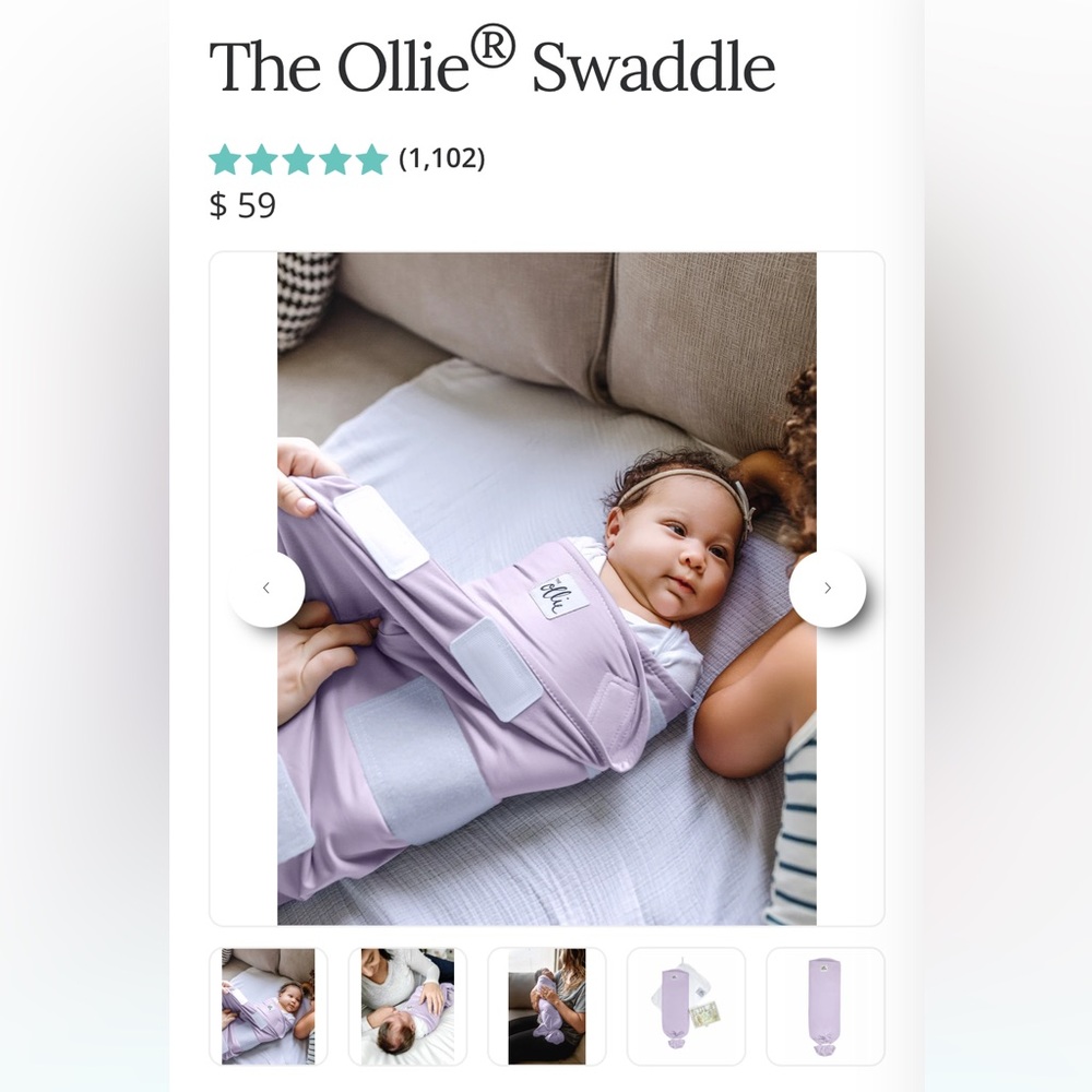 NWOT The Ollie Swaddle in Lavender
